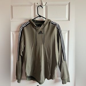 Army Green Adidas Hoodie, Size Small
